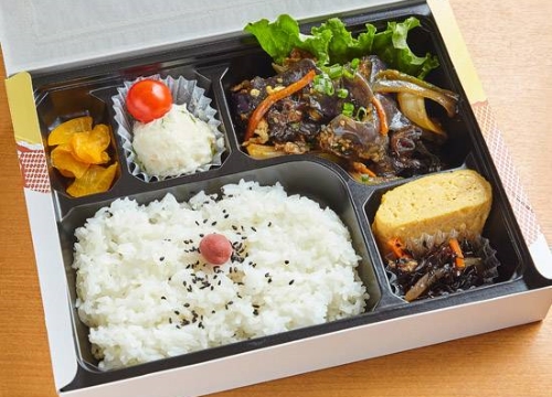 茄子の味噌炒め弁当